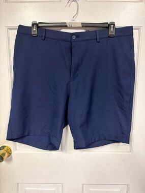 Greg Norman Collection Navy Flat-Front Performance Shorts
